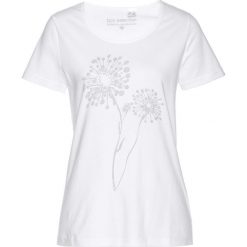 T-shirt bonprix biało-matowy srebrny. Bluzki damskie bonprix. Za 34.99 zł.