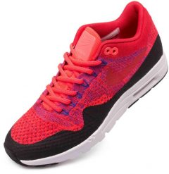 Damskie buty codzienne Nike Air Max 1 Ultra Flyknit W Czerwone. Czerwone obuwie sportowe damskie Nike, z aplikacjami, z dzianiny, do biegania, nike air max. Za 529.99 zł.