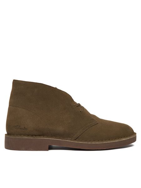 Clarks Trzewiki Desert Bt Evo 26183838 Khaki. Brązowe botki męskie Clarks, bez wzorów, ze skóry, bez zapięcia. Za 609.99 zł.