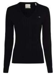Gant Sweter Kobiety Bawełna niebieski, XS. Niebieskie swetry damskie GANT, xs, bez wzorów, z bawełny, eleganckie, bez kołnierzyka, bez ramiączek, bez kaptura. Za 599.95 zł.