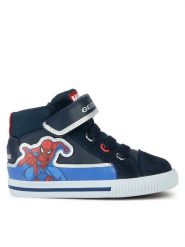 Geox Sneakersy SPIDER-MAN B Kilwi Boy B36A7D 08554 C4226 M Granatowy. Niebieskie buty sportowe chłopięce Geox, bez wzorów, ze skóry, bez zapięcia. Za 229.99 zł.