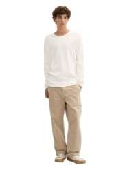 Tom Tailor Denim dzianinowa koszulka z długim rękawem Kobiety Bawełna biały, L. Białe t-shirty damskie Tom Tailor Denim, l, bez wzorów, z bawełny, bez kołnierzyka. Za 159.95 zł.