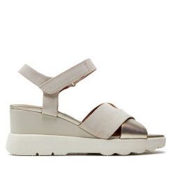 Sandały Geox. Czerwone sandały dziewczęce Geox, bez zapięcia. Za 209.99 zł.