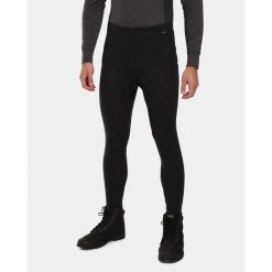 Legginsy męskie ze 100% wełny merynosów KILPI MAVORA. Czarne legginsy sportowe męskie Kilpi, m, bez wzorów, z wełny, trekkingowe. Za 215.49 zł.