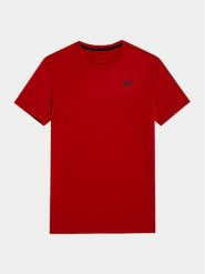 4F T-Shirt 4FWSS24TFTSM598 Czerwony Regular Fit. Czerwone koszulki sportowe męskie 4f, m, bez wzorów, z syntetyku, bez kołnierzyka, bez ramiączek, na fitness i siłownię. Za 49.99 zł.