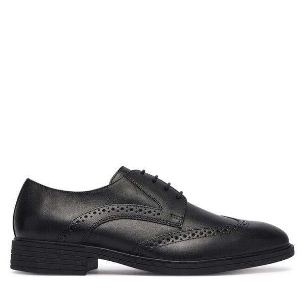 Półbuty Geox. Czarne eleganckie półbuty Geox, wizytowe, bez zapięcia. Za 449.99 zł.