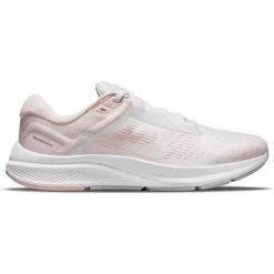 Buty do biegania damskie Nike Air Zoom Structure 24. Białe obuwie sportowe damskie Nike, bez wzorów, z gumy, do biegania. Za 609.99 zł.