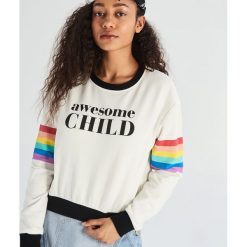 Bluza Awesome child - Kremowy. Bluzy damskie marki Sinsay. Za 39.99 zł.