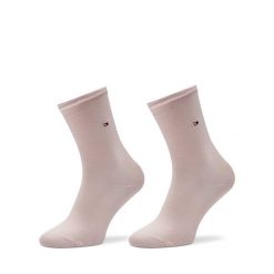 Skarpety długie Tommy Hilfiger. Czerwone skarpety damskie Tommy Hilfiger, bez wzorów. Za 59.99 zł.