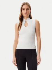 Guess Bluzka W5GR10 Z3L10 Beżowy Regular Fit. Brązowe bluzki damskie Guess, l, z aplikacjami, z wiskozy, bez kołnierzyka, bez ramiączek. Za 174.99 zł.