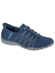 Skechers Sneakersy Skechers Slip-ins: Breathe Easy - Roll With Me Granatowy. Niebieskie trampki i tenisówki damskie Skechers, bez wzorów, z materiału, bez zapięcia. Za 239.99 zł.