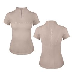 Bluzka techniczna Celia JD ATTACK. Brązowe bluzki damskie JD ATTACK, xl, bez wzorów, bez kołnierzyka, bez ramiączek, do jazdy konnej. Za 229.00 zł.