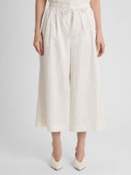 Guido Maria Kretschmer Spodnie culottes - Daphne Kobiety Sztuczne włókno biały, 40. Białe spodnie materiałowe damskie Guido Maria Kretschmer, bez wzorów, z włókna. Za 449.95 zł.