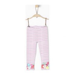 S.Oliver Legginsy Dziewczęce 128, Różowy. Niebieskie legginsy dla dziewczynek S.Oliver, w paski, z bawełny. Za 60.00 zł.