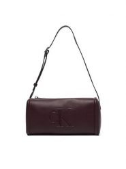 Calvin Klein Torebka Bold Ck Slouchy Shoulder Bag LV04F3894G Brązowy ciemny. Brązowe torebki do ręki damskie Calvin Klein, bez wzorów, ze skóry, bez dodatków. Za 369.99 zł.
