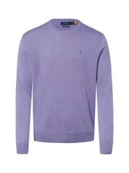 Polo Ralph Lauren sweter wełniany Mężczyźni Wełna merino lila, XL. Swetry przez głowę męskie Polo Ralph Lauren, m, bez wzorów, z wełny, bez kołnierzyka. Za 919.95 zł.