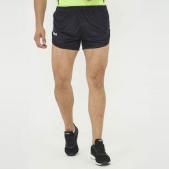 Męskie Szorty Biegowe 100% Poliester Czarne RODI. Czarne krótkie spodenki sportowe męskie Legea, m, bez wzorów, z bawełny, do biegania. Za 84.00 zł.
