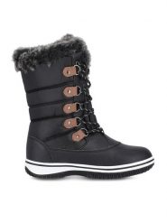 MOLS Śniegowce M244393 Czarny. Czarne śniegowce i trapery damskie MOLS, z materiału. Za 199.99 zł.