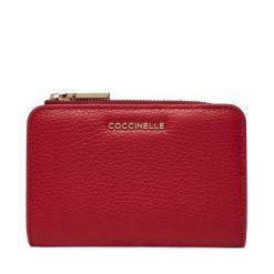 Portfel Coccinelle. Czerwone portfele damskie Coccinelle, bez wzorów. Za 449.99 zł.