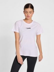 Koszulka damska Hummel OFF - Grid. Białe t-shirty damskie Hummel, xl, bez wzorów, z bawełny, bez kołnierzyka. Za 129.50 zł.