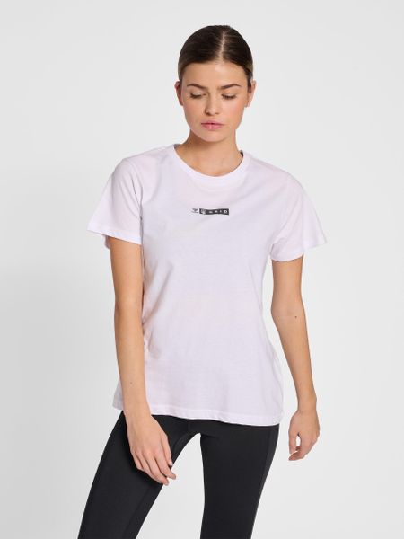 Koszulka damska Hummel OFF - Grid. Białe t-shirty damskie Hummel, l, bez wzorów, z bawełny, klasyczne, bez kołnierzyka. Za 129.50 zł.