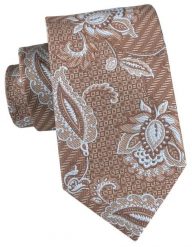 Elegancki Krawat Chattier - Jasny Brąz w Kwiaty. Krawaty i muchy Chattier, bez wzorów, z tkaniny, eleganckie. Za 55.00 zł.