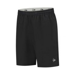 Spodenki sportowe męskie Dunlop Club Woven 7 Short. Czarne krótkie spodenki sportowe męskie Dunlop, m, bez wzorów. Za 139.99 zł.