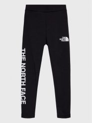 The North Face Legginsy Graphic NF0A82EQ Czarny Slim Fit. Czarne legginsy dla dziewczynek The North Face, bez wzorów, z bawełny. Za 99.99 zł.