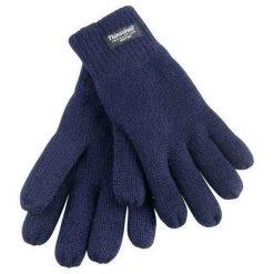 Rękawiczki Thinsulate Dla Dzieci/dzieci Z Klasyczną Podszewką. Niebieskie rękawiczki dziecięce RESULT WINTER ESSENTIALS, bez wzorów, z dzianiny. Za 49.99 zł.