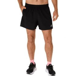 5-calowe spodenki Asics Core. Czarne krótkie spodenki sportowe męskie Asics, l, bez wzorów, z materiału, do biegania. Za 139.99 zł.