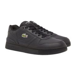 Tenisówki Lacoste Model T-clip Set Kolor Czarny. Czarne trampki męskie Lacoste, bez wzorów, z materiału, eleganckie, bez zapięcia. Za 593.45 zł.