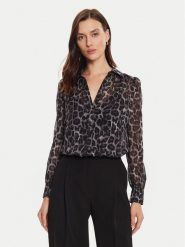 Morgan Koszula 242-CLEONI Brązowy Regular Fit. Brązowe bluzki damskie Morgan, bez wzorów, z syntetyku, bez kołnierzyka, bez ramiączek. Za 299.99 zł.