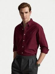 Polo Ralph Lauren Koszula 710805564526 Bordowy Regular Fit. Czerwone koszule męskie Polo Ralph Lauren, m, bez wzorów, z bawełny, bez kołnierzyka, bez ramiączek. Za 689.99 zł.