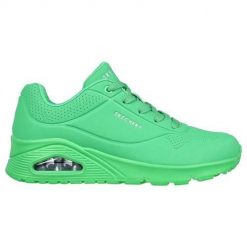 Buty do chodzenia damskie Skechers Unostand ON Air. Zielone obuwie sportowe damskie Skechers, bez wzorów, z materiału, trekkingowe, Skechers Sport. Za 309.00 zł.