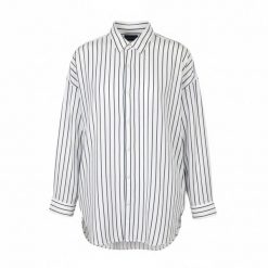 Scotch & Soda koszula męska long fit oversize paski bawełna biała. Białe koszule męskie COACH SOAK, bez wzorów, z bawełny. Za 283.99 zł.