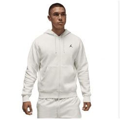 Bluza z kapturem Air Jordan Brooklyn Fleece Jumpman Full-Zip Hoodie FV7289-133. Białe bluzy męskie Jordan, bez wzorów, z kapturem, do koszykówki. Za 412.85 zł.