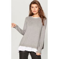 Sweter z bluzką - Szary. Swetry damskie marki Mohito. W wyprzedaży za 79.99 zł.