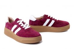 FILIPPO DP6776/26 BG bordowy, półbuty damskie. Czerwone półbuty damskie Filippo, bez wzorów, ze skóry, bez obcasa, bez zapięcia. Za 178.42 zł.