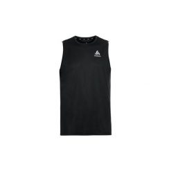 Koszulka tech. męska bez rękawów Odlo Tank crew neck ESSENTIAL. Czarne koszulki sportowe męskie Odlo, m, bez wzorów, bez kołnierzyka, bez ramiączek, trekkingowe. Za 149.95 zł.