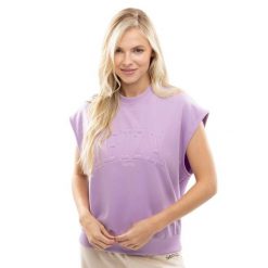 Damska bluza bez rękawów Lifestyle Siroko IBZ Tidal Lilac. Fioletowe bluzy damskie SIROKO, bez wzorów, z materiału, bez kaptura. Za 126.00 zł.