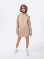 Sprandi Sukienka dzianinowa SP22-SUD011 Beżowy Relaxed Fit. Brązowe sukienki damskie Sprandi, xs, bez wzorów, z bawełny, bez kołnierzyka, bez ramiączek. Za 199.99 zł.