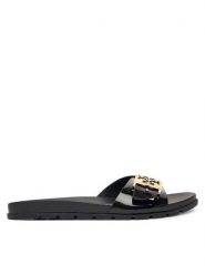 Tory Burch Klapki Buckle Slide 157872 Czarny. Czarne klapki damskie Tory Burch, bez wzorów, ze skóry, bez obcasa. Za 639.99 zł.