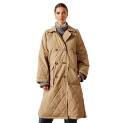 Płaszcz damski Ariat Whitby. Brązowe płaszcze damskie Ariat, m, bez wzorów, eleganckie, bez kaptura. Za 995.25 zł.