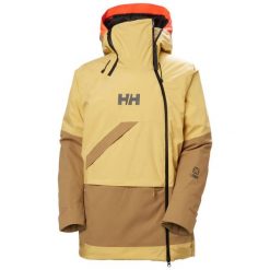 Damska kurtka narciarska z kapturem Helly Hansen Powchaser Asym. Brązowe kurtki snowboardowe damskie Helly Hansen, bez wzorów, z kapturem, narciarskie. Za 1,375.00 zł.