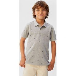 Mango Kids - Polo dziecięce 110 - 164 cm. Szare t-shirty dla chłopców Mango Kids, bez wzorów, z bawełny, bez ramiączek. Za 49.90 zł.