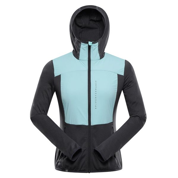 Bluza damska trekkingowa z kapturem Alpine Pro Zolla. Niebieskie bluzy damskie Alpine Pro, bez wzorów, z kapturem. W wyprzedaży za 349.00 zł.