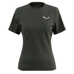 Damska koszulka z okrągłym dekoltem Salewa Puez Dry'Ton. Zielone t-shirty damskie Salewa, s, bez wzorów, z bawełny, bez kołnierzyka. Za 241.00 zł.