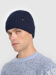 4F Czapka zimowa Thinsulate męska - granatowa L. Niebieskie czapki i kapelusze męskie 4f, na zimę, bez wzorów, z syntetyku, eleganckie. Za 69.99 zł.