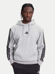 Adidas Bluza Essentials 3-Stripes JE6302 Szary Regular Fit. Szare bluzy męskie Adidas, m, bez wzorów, z bawełny, bez kaptura. Za 209.99 zł.