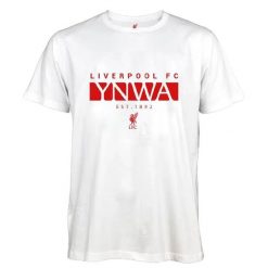 Minimalistyczna koszulka Liverpoolu - 2XL. Białe koszulki sportowe męskie FC Barcelona, xl, bez wzorów, bez kołnierzyka, bez ramiączek, do piłki nożnej. Za 118.27 zł.